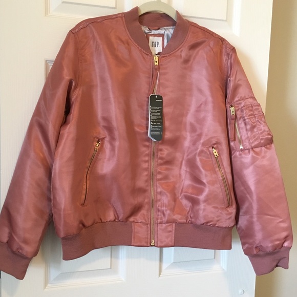 GAP Jackets & Blazers - NWT Gap Bomber Jacket Blush Pink Primaloft Coat
